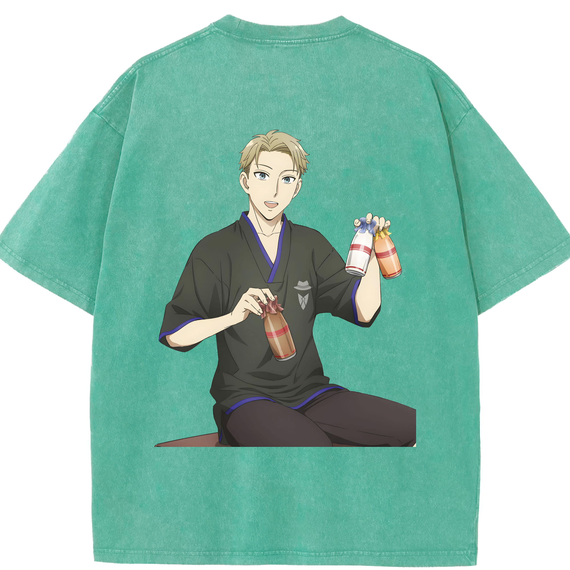 （画像用） SPY×FAMILY间谍家家酒 綿100% ヴィンテージ風 半袖Tシャツ（背面プリント）